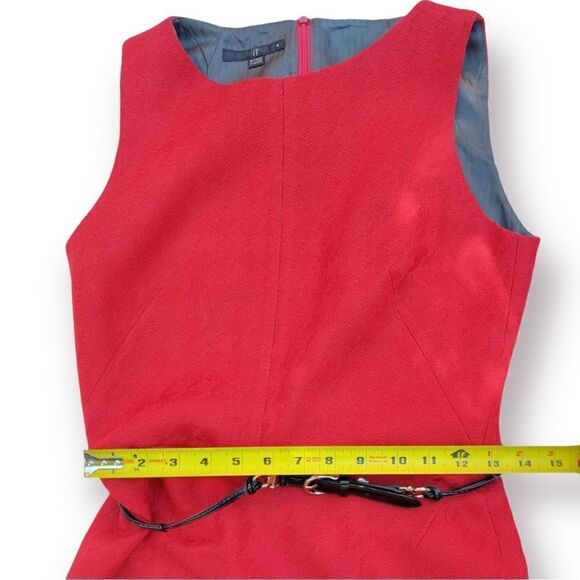 Vintage Teenflo Belted Red Pencil Dress - Picture 3 of 6
